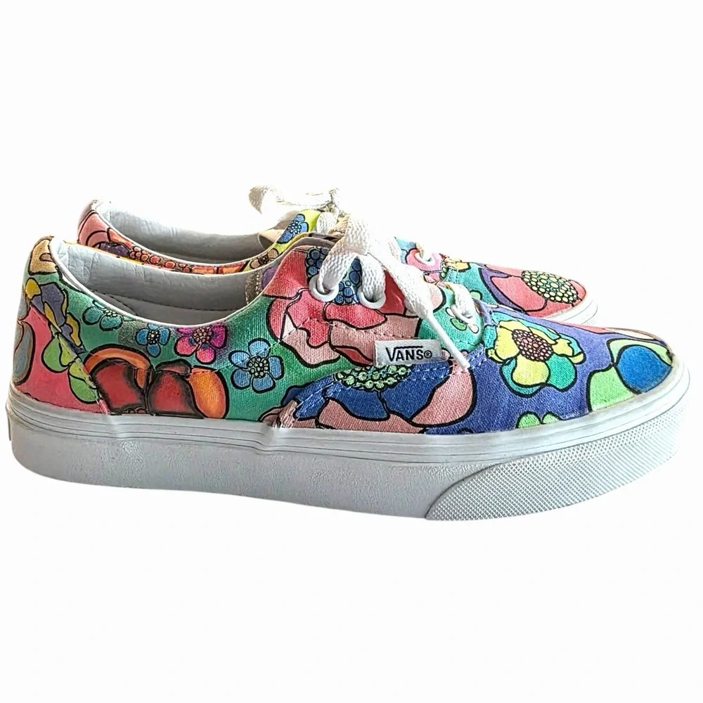 VANS Era Create Ur U Color 508731 Women's 7 Shoes Sneakers Psychedelic Floral‎